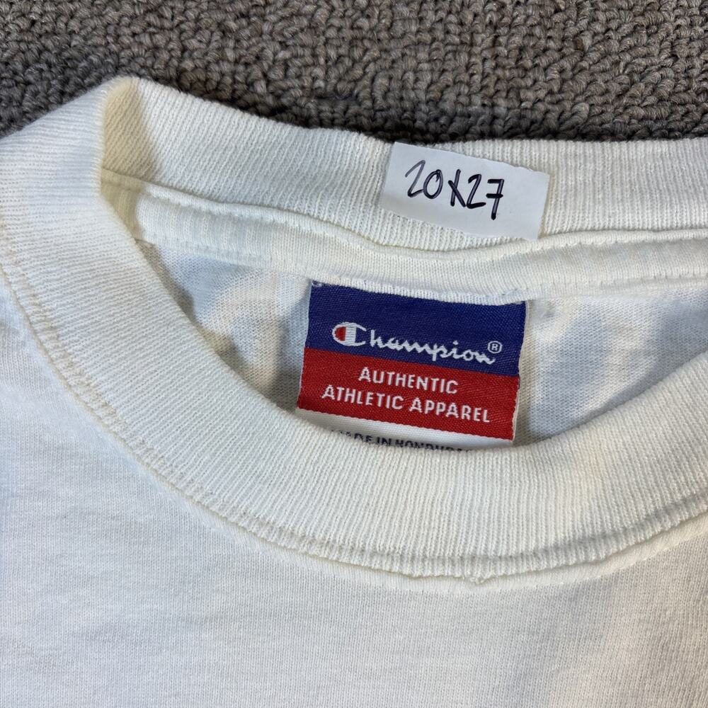 VTG Quinnipiac University Long Sleeve Shirt Champion Medium White Clean - Picture 4 of 5